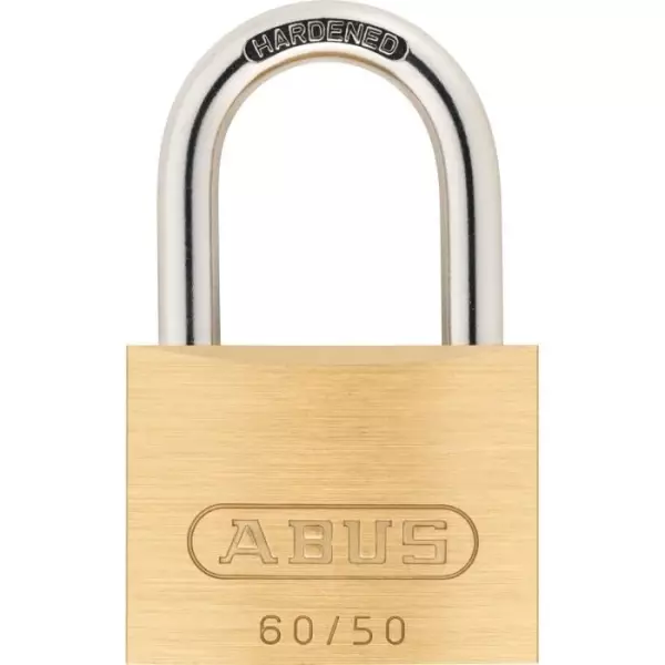 Cadenas en laiton massif - ABUS - 60/50 - Anse acier cémenté - Double verrouillage - 2 clés