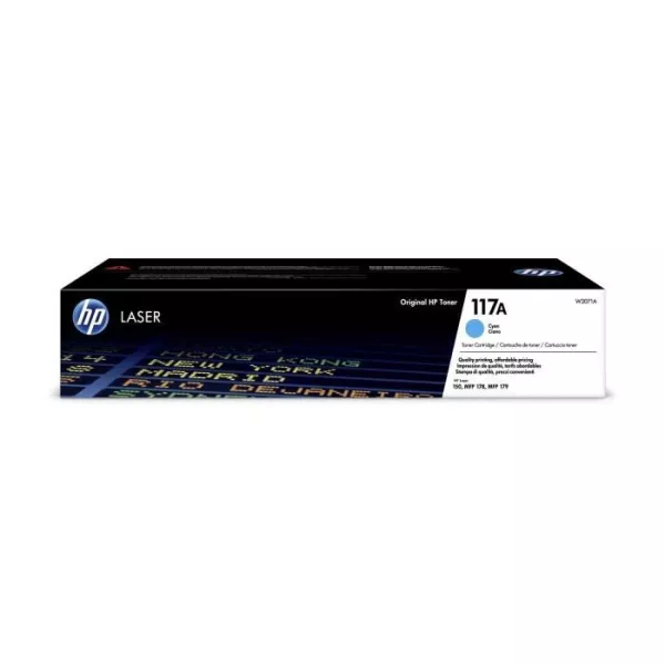 HP Cartouche de toner laser authentique 117A, cyan