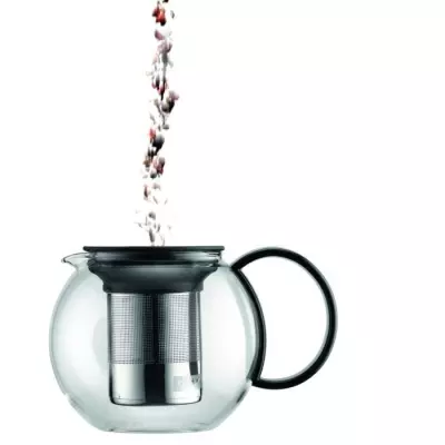 ASSAM - Théiere a piston BODUM , couvercle plastique, filtre en inox,