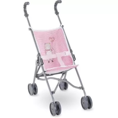 Accessoire poupon - COROLLE - Poussette canne rose pour poupon 30, 36