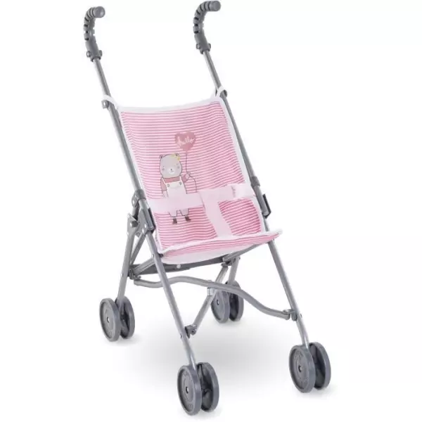 Accessoire poupon - COROLLE - Poussette canne rose pour poupon 30, 36 et 42cm - Des 3 ans