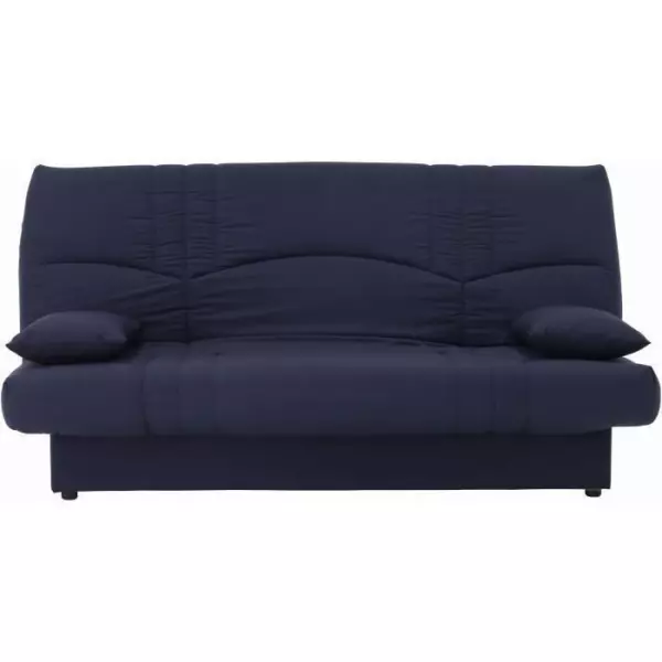 Banquette clic clac 3 places - Tissu bleu foncé - Style Contemporain - L 190 x P 92 cm - DREAM