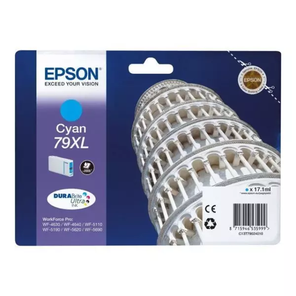 EPSON Cartouche d'encre 79 XL Cyan - Tour de Pise (C13T79024010)