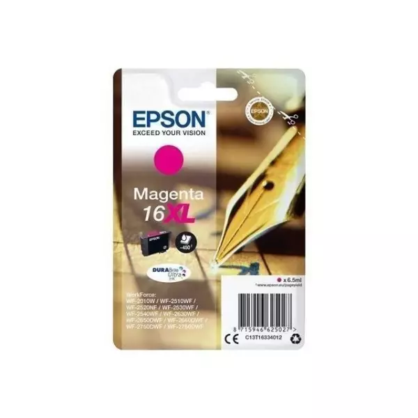 EPSON Cartouche d'encre T1633 XL Magenta - Stylo Plume (C13T16334012)