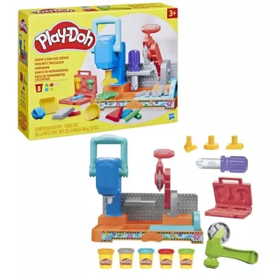 Play-Doh, coffret Mon petit bricoleur avec pâte a modeler