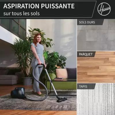 Aspirateur traineau sans sac - HOOVER - HP110HM - 700 W - 78 dBA - 2 L