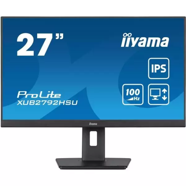 Ecran PC - IIYAMA PROLITE XUB2792HSU-B6 - 27 1920x1080 - Dalle IPS - 0,4ms - 100Hz - HDMI / DisplayPort - Réglable en hauteur+P