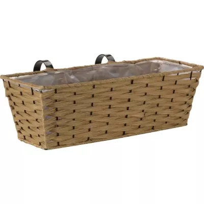 Elegant False Rattan Planter - Bari Sand - 48cm - SMART GARDEN