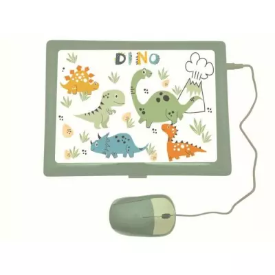 Lexibook - Ordinateur éducatif bilingue Dinosaure - 124 activités (E