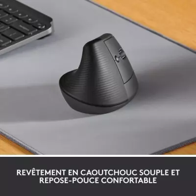 Souris Logitech Lift Ergonomique Verticale, Sans Fil, Silencieuse - Gr