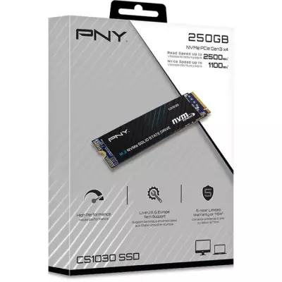 Disque SSD Interne - PNY - CS1030 M.2 GEN3 - 250 Go - NVMe (M280CS1030