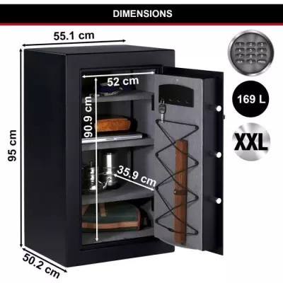 Master Lock Coffre-Fort Haute Sécurité Grande Capacité, Combinaison