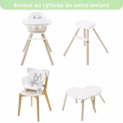 MAXI-COSI Moa Chaise haute bébé évolutive 8 en 1, Chaise haute/Réh