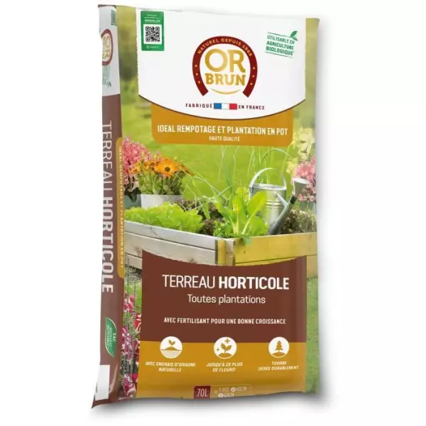 Terreau horticole - OR BRUN - OBRTHOR70N - 70 L