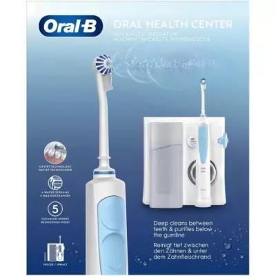 Brosse a dents électrique Oral B Jet Dentaire Oxyjet + 2 canules BLAN