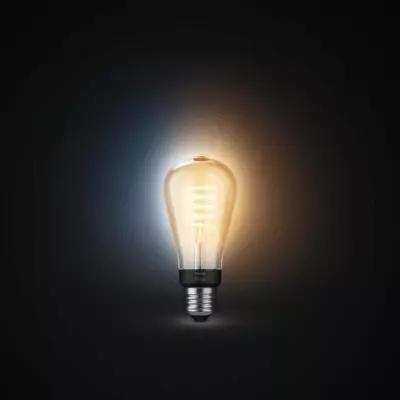 Philips Hue White Ambiance, ampoule LED connectée E27 Filament ST64,