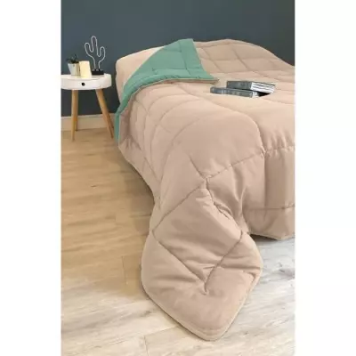 POYET MOTTE Couette Microfibre 400g/m² CALGARY - 220 x 240 cm - Beige