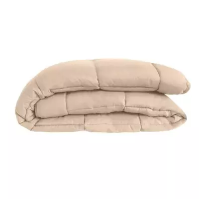 POYET MOTTE Couette Microfibre 400g/m² CALGARY - 220 x 240 cm - Beige