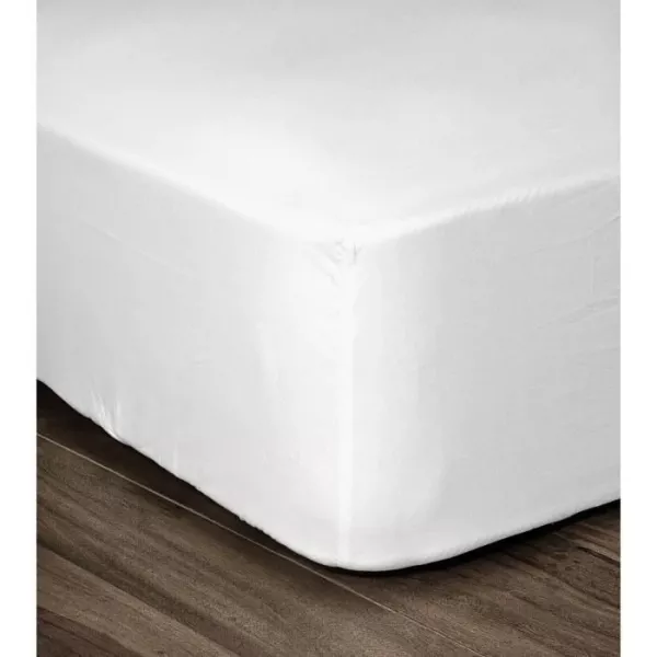 LOVELY HOME Fitted sheet 100% cotton 90x190x30 cm white