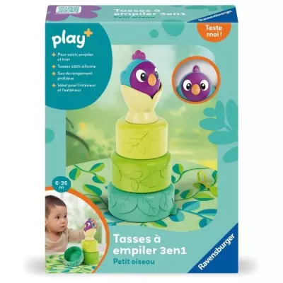 Ravensburger play+, Tasses a empiler - Petit oiseau , 0-12 mois, Premi