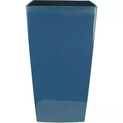 Bac a fleurs carré RIVIERA NUANCE - Plastique - L29xP29xH52 cm - Bleu