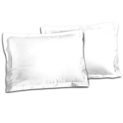 LOVELY HOME Lot de 2 Taies d'Oreillers 100% coton 50x70 cm - Blanc