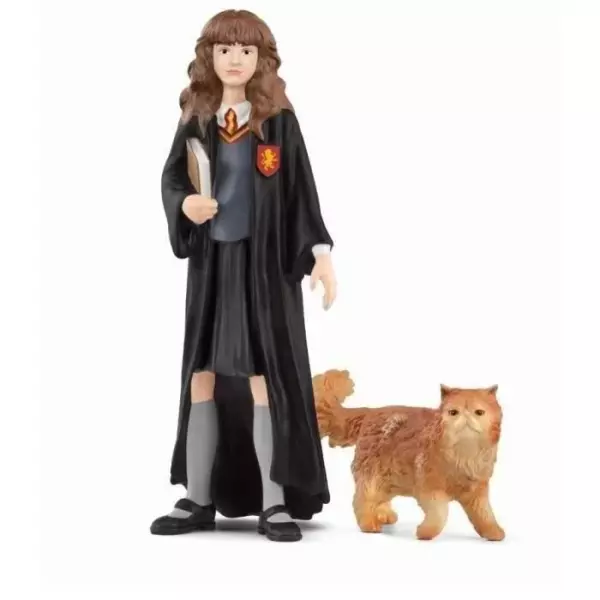 Hermione et Pattenrond, Figurine de l'univers Harry Potter, pour enfants des 6 ans, 3 x 3 x 10 cm - schleich 42635 WIZARDING