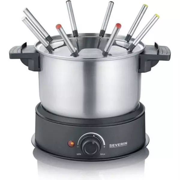 Fondue électrique SEVERIN FO2473 - Caquelon inox amovible - 8 personnes