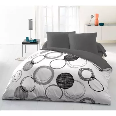 Parure de couette microfibre Audace - 1 housse de couette 220 x 240 cm