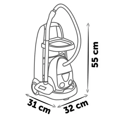 SMOBY - Chariot de ménage + aspirateur électronique avec bruit d'asp