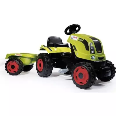 Tracteur a pédales Farmer XL + Remorque - SMOBY - CLAAS - Siege ajust