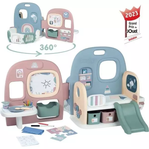 Smoby - Baby Care - Creche 5 Espaces + 27 Accessoires - Poupon jusqu'a 42 cm