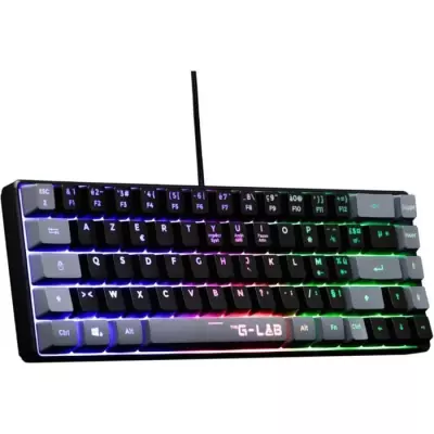 Clavier Gamer - The G-Lab - KEYZ HYDROGEN - 60% Format Compact - Rétr