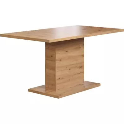 Table a manger fixe FOLLOW 6 personnes - Mélamine chene artisan - L16