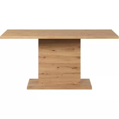 Table a manger fixe FOLLOW 6 personnes - Mélamine chene artisan - L16