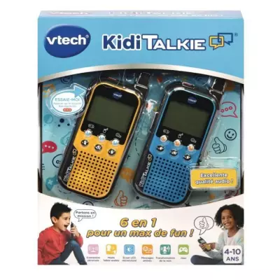 Talkie Walkie VTECH Kidi Talkie - Bleu & Jaune - 6 en 1 pour des heure