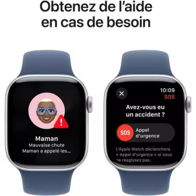 Apple Watch Series 10 GPS - 42mm - Boîtier Silver Aluminium - Bracele