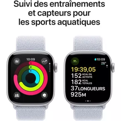 Apple Watch Series 10 GPS + Cellular - 42mm - Boîtier Silver Aluminiu