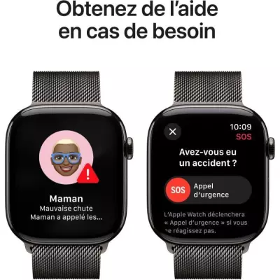 Apple Watch Series 10 GPS + Cellular - 46mm - Boîtier Slate Titanium