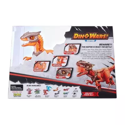 Jouet robotique - ZURU - Robo Alive Dino Wars Raptor - Armure, lumiere