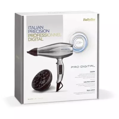 Seche-cheveux - BaByliss - 6000E Pro Digital 2200 - Technologie Ioniqu