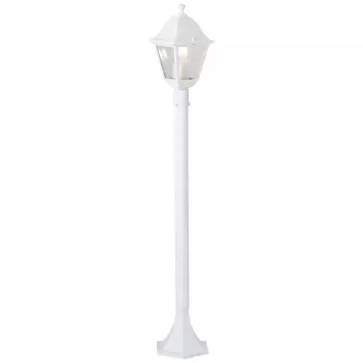 Lampadaire extérieur - BRILLIANT - NISSIE - Blanc - Métal/Verre - 1x