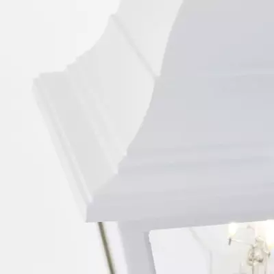 Lampadaire extérieur - BRILLIANT - NISSIE - Blanc - Métal/Verre - 1x