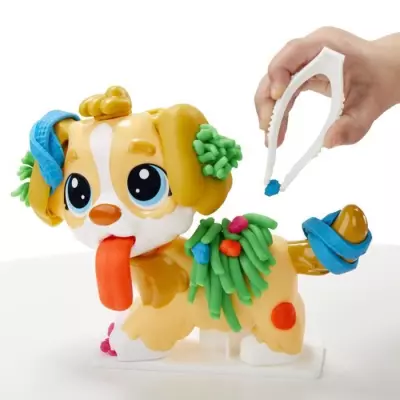 Play-Doh Le cabinet vétérinaire avec chien, avec 5 pots de pâte a m