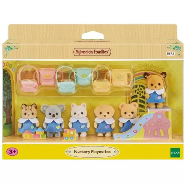 Les copains de la creche - SYLVANIAN FAMILIES - 5672 - Coffret 6 figurines bébés avec accessoires