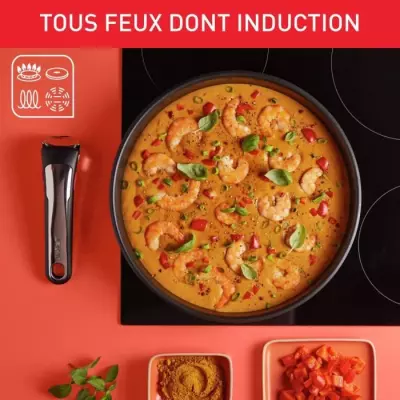 TEFAL INGENIO Preference Sauteuse 24 cm, Induction, Revetement antiadh