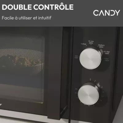 Micro-ondes Candy Moderna CMW20TNMB 700 W 20L Noir - Fonction Décong