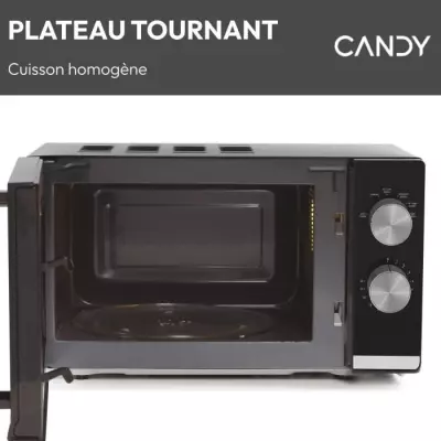 Micro-ondes Candy Moderna CMW20TNMB 700 W 20L Noir - Fonction Décong