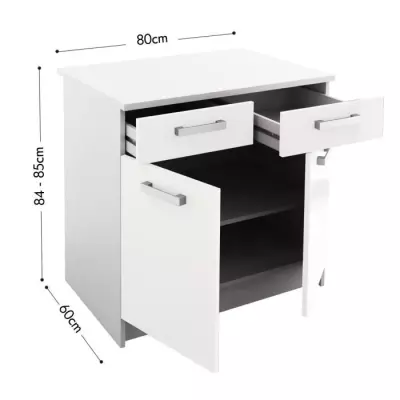 START Caisson bas de cuisine L 80 cm avec plan de travail inclus - Bla