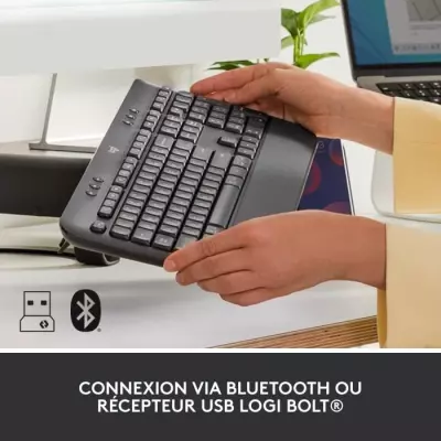 Clavier Logitech Signature K650, Clavier sans fil Ergonomique Entier a